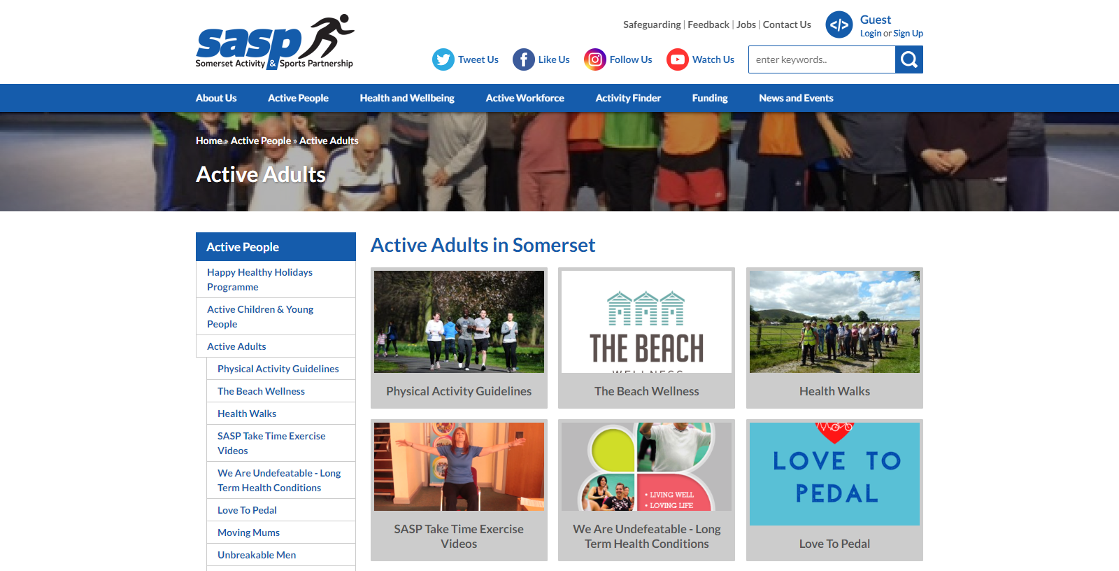 Somerset Activity Sports Partnership Active Adults Somerset